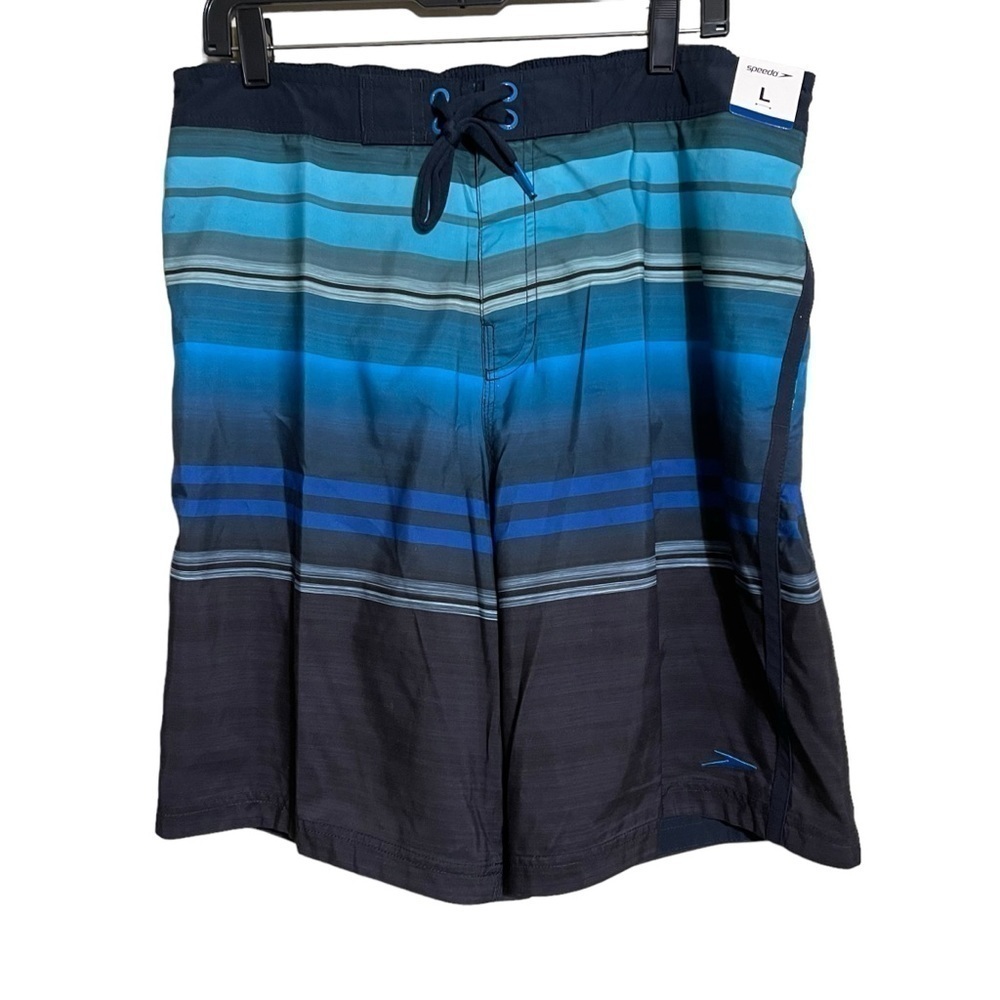 Men's NWT Speedo surf blue Swim Shorts with Mesh Lining - size L
